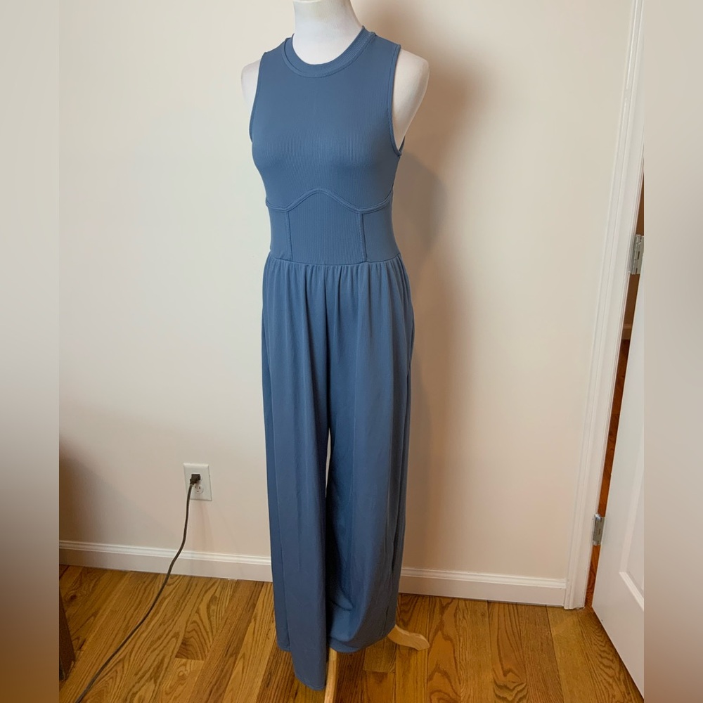 Cider Sleeveless Blue Jumpsuit